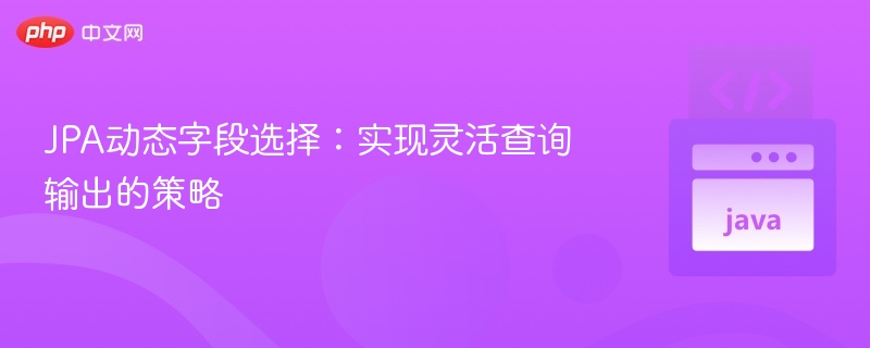 JPA动态查询：字段灵活选择技巧