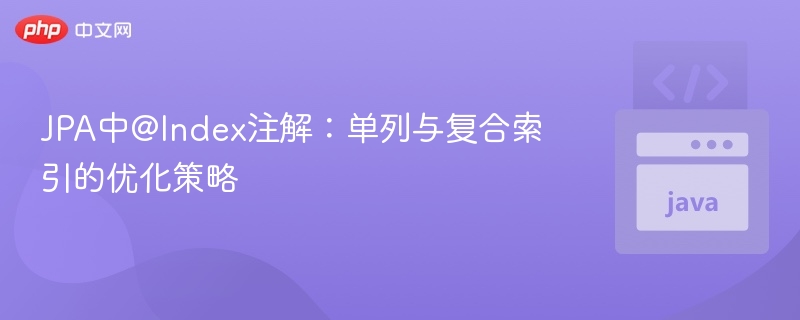 JPA@Index用法：单列与复合索引优化