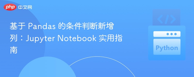基于 Pandas 的条件判断新增列：Jupyter Notebook 实用指南