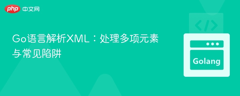 Go语言解析XML:处理多项元素与常见陷阱