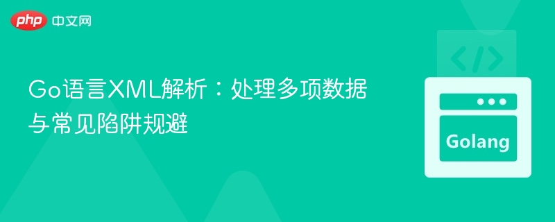 Go语言XML解析:处理多项数据与常见陷阱规避