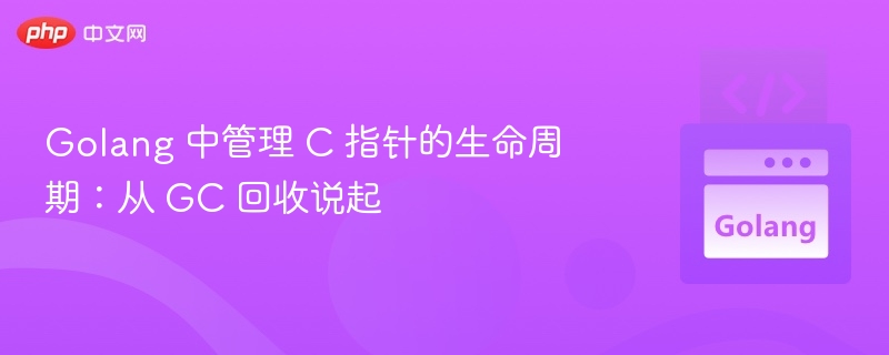 Golang 中管理 C 指针的生命周期：从 GC 回收说起