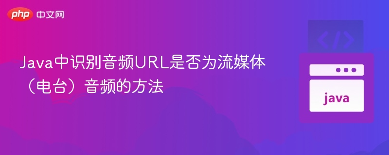判断Java音频URL是否为流媒体的技巧