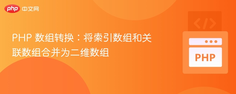 PHP数组合并：索引转关联二维数组方法