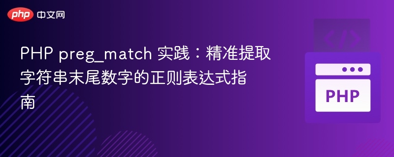PHP preg_match 实践:精准提取字符串末尾数字的正则表达式指南