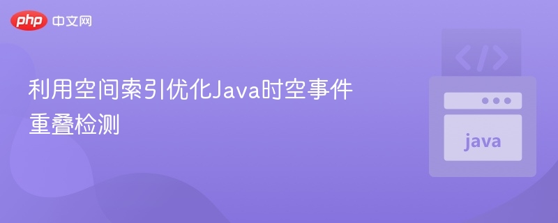 利用空间索引优化Java时空事件重叠检测