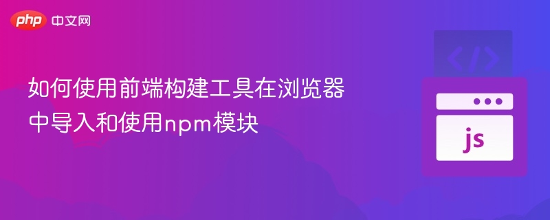 前端工具导入npm模块详解