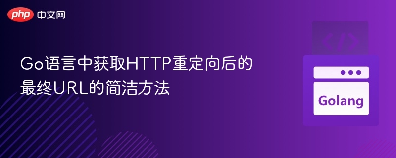 Go语言中获取HTTP重定向后的最终URL的简洁方法
