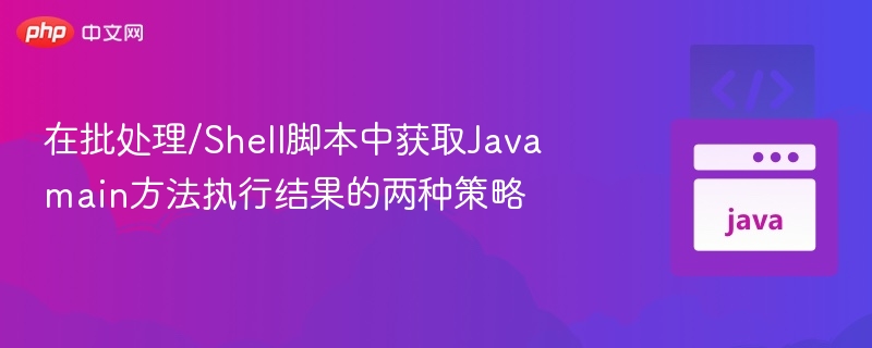 在批处理/Shell脚本中获取Java main方法执行结果的两种策略