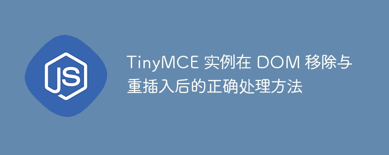 TinyMCE实例移除后如何重新加载