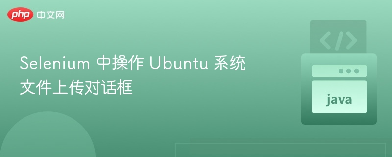 Selenium 中操作 Ubuntu 系统文件上传对话框