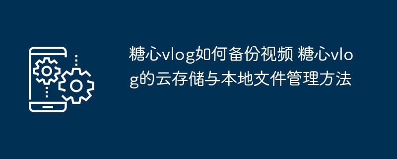 ​​糖心vlog如何备份视频 糖心vlog的云存储与本地文件管理方法​​