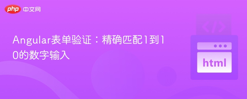 Angular表单验证:精确匹配1到10的数字输入