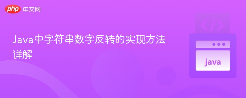 Java字符串数字反转技巧详解