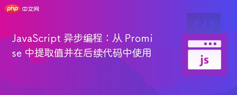 JavaScript 异步编程:从 Promise 中提取值并在后续代码中使用
