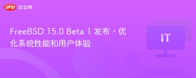 FreeBSD15.0Beta1发布，性能全面升级