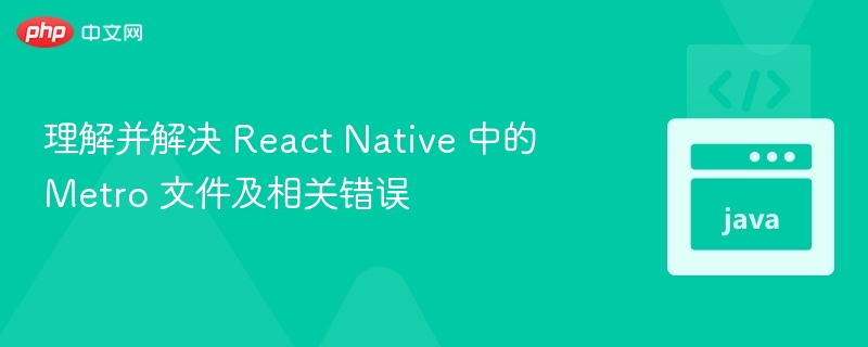 理解并解决 React Native 中的 Metro 文件及相关错误