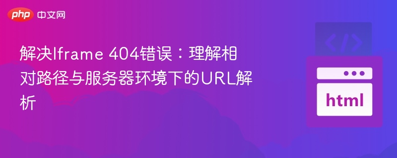 解决Iframe 404错误:理解相对路径与服务器环境下的URL解析