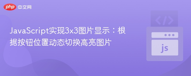 JavaScript实现3x3图片显示:根据按钮位置动态切换高亮图片