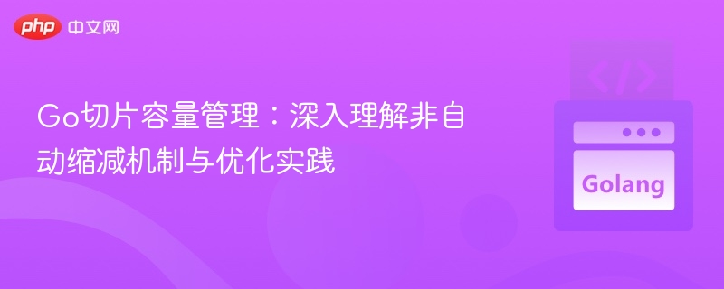 Go切片容量管理解析