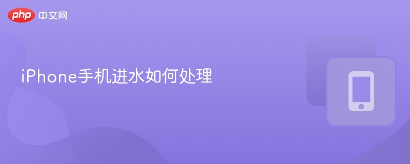 iPhone进水急救步骤与处理方法