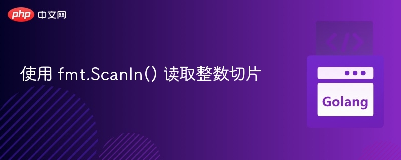使用fmt.Scanln读取整数切片的方法