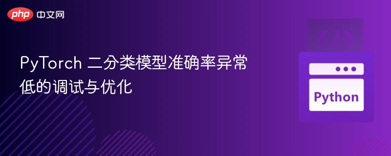 PyTorch二分类准确率低怎么调？