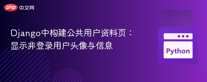 Django中构建公共用户资料页：显示非登录用户头像与信息

