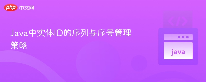 Java实体ID生成与序号管理技巧