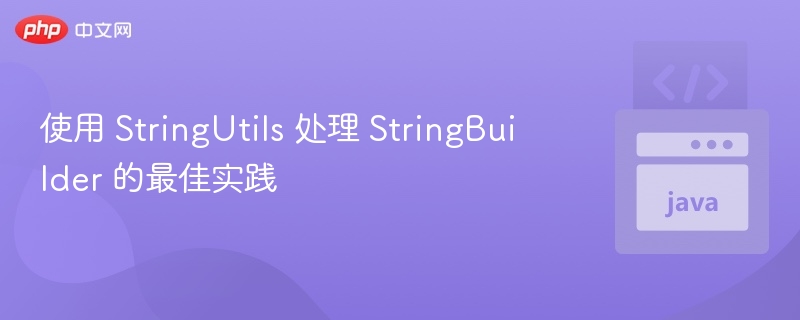 使用 StringUtils 处理 StringBuilder 的最佳实践