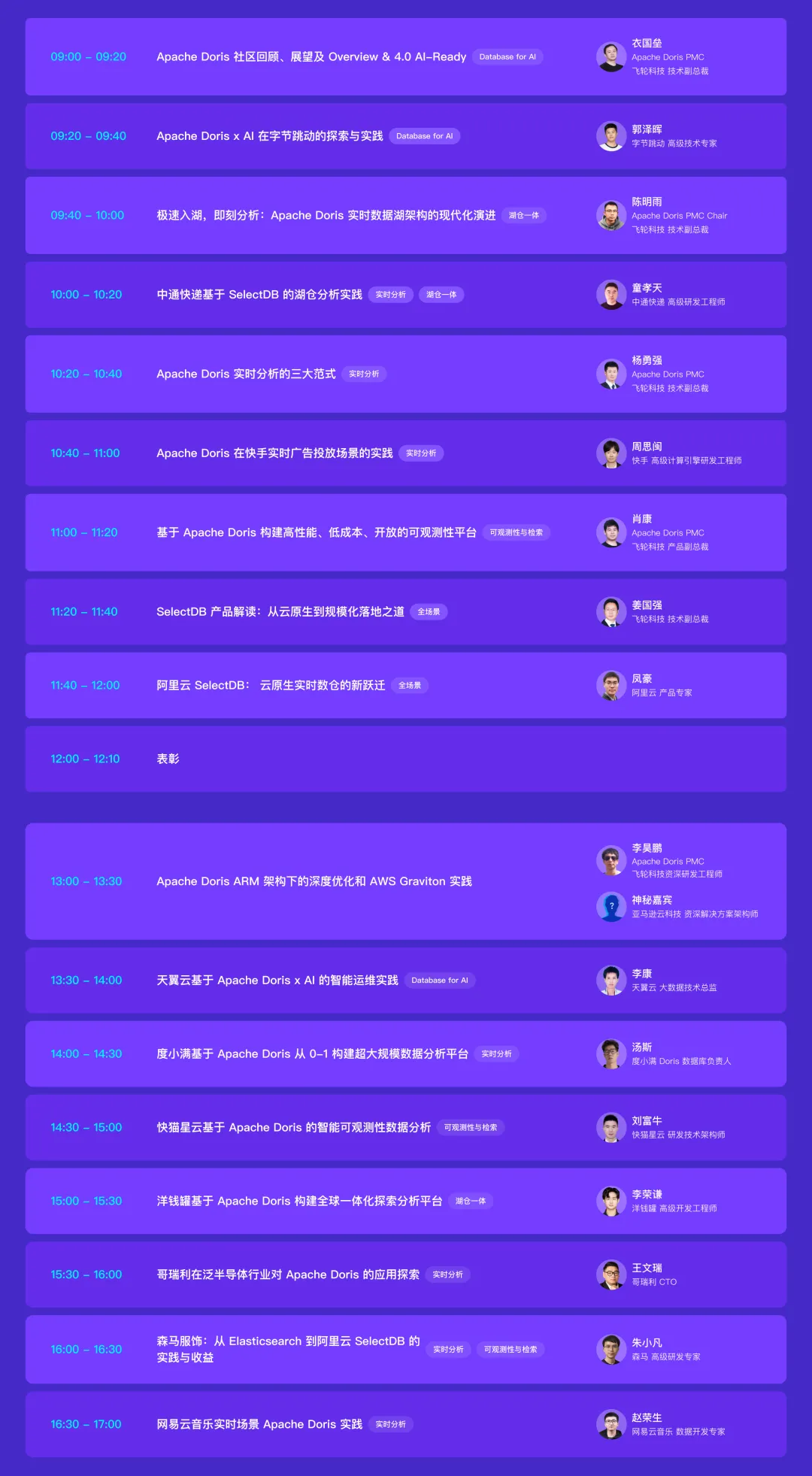 Doris Summit 2025 报名启动!议程全面公开,11 月 5-6 日敬请关注