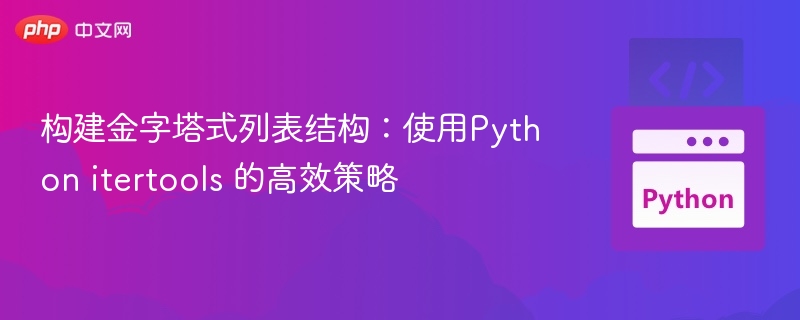 构建金字塔式列表结构：使用Python itertools 的高效策略

