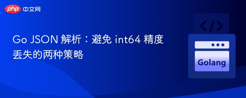 Go JSON 解析：避免 int64 精度丢失的两种策略
