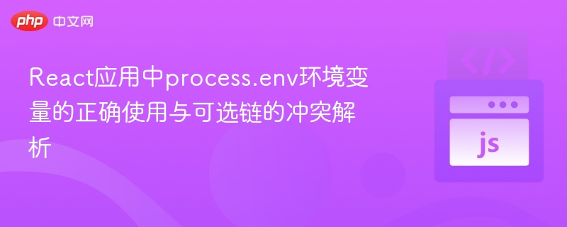 React中process.env与可选链冲突解析