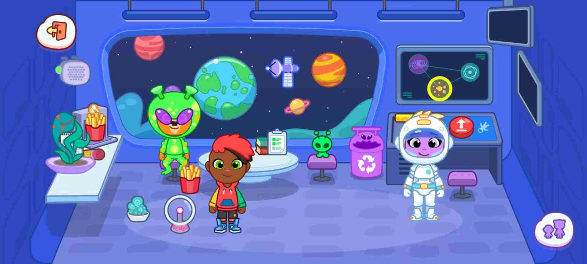 《汤姆猫小镇》太空宇宙冒险场景玩法