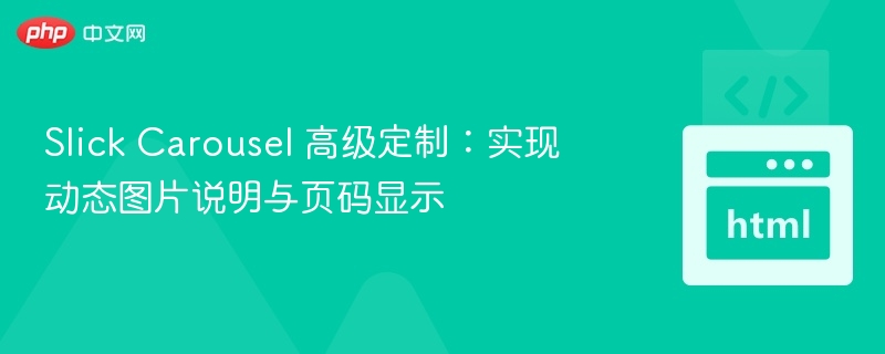 SlickCarousel高级定制：动态图文与页码显示