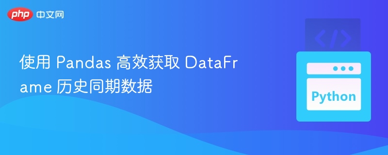 使用 Pandas 高效获取 DataFrame 历史同期数据