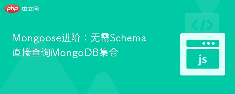 Mongoose进阶：直接查询MongoDB集合方法