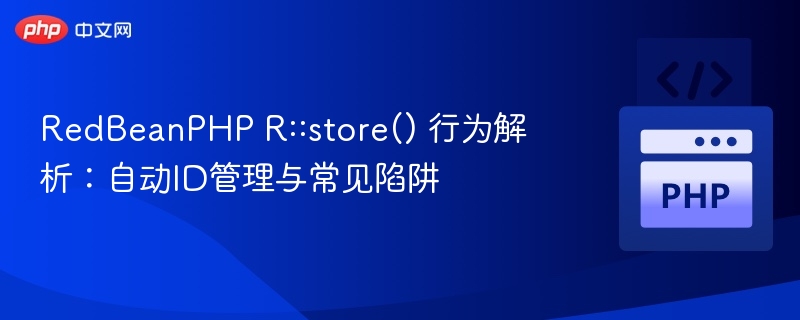 RedBeanPHP R::store() 行为解析：自动ID管理与常见陷阱
