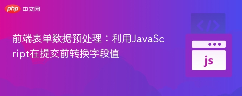 前端表单数据预处理：利用JavaScript在提交前转换字段值
