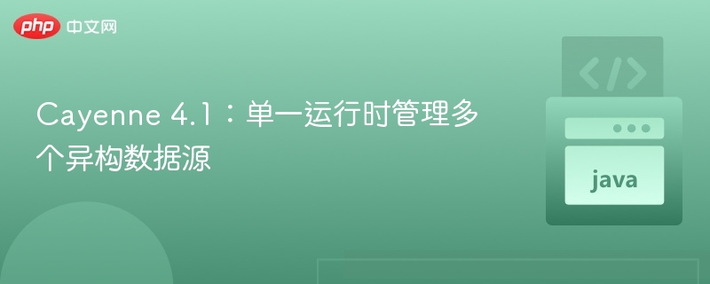 Cayenne4.1：多源数据管理神器