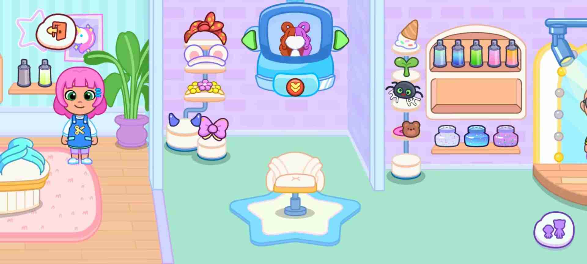 《汤姆猫小镇》发廊场景玩法