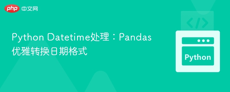 Python Datetime处理：Pandas优雅转换日期格式