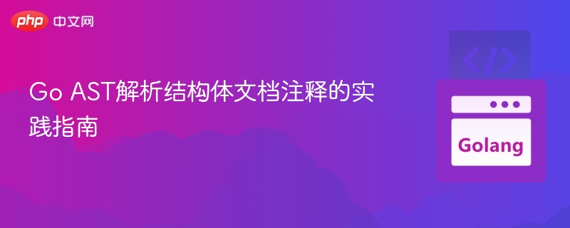 Go AST解析结构体文档注释的实践指南
