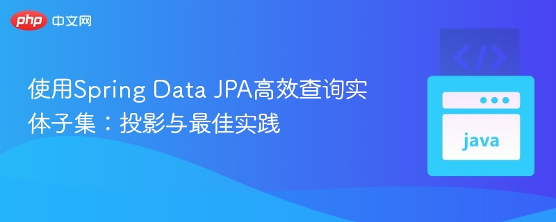 使用Spring Data JPA高效查询实体子集：投影与最佳实践
