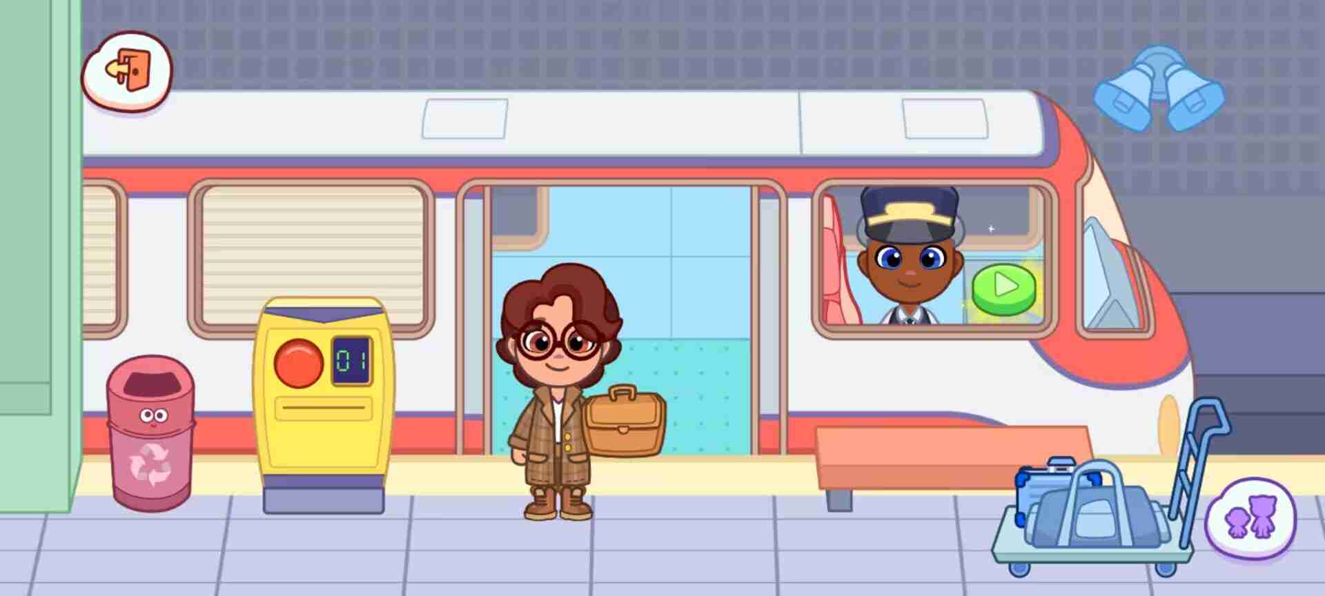 《汤姆猫小镇》火车铁道生活场景玩法