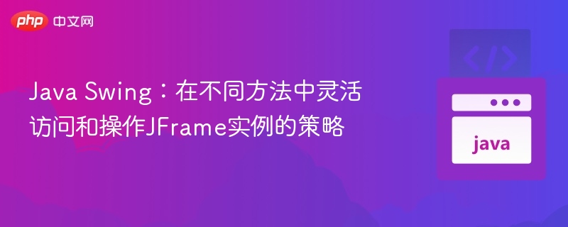 Java Swing：在不同方法中灵活访问和操作JFrame实例的策略
