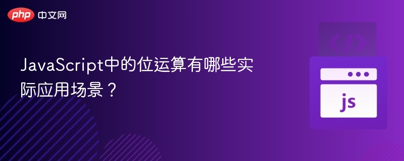 JavaScript位运算的常见用途有哪些？