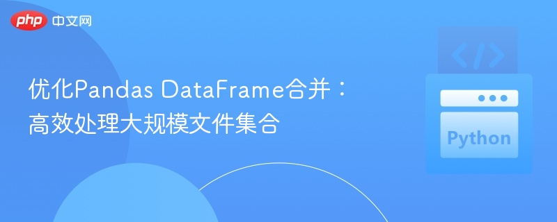 Pandas高效合并大数据集方法