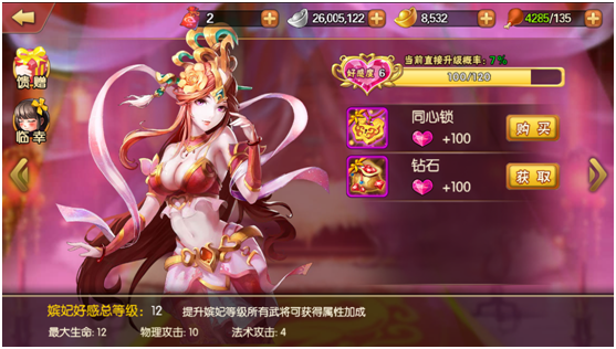 《雷鸣三国》后宫系统玩法介绍